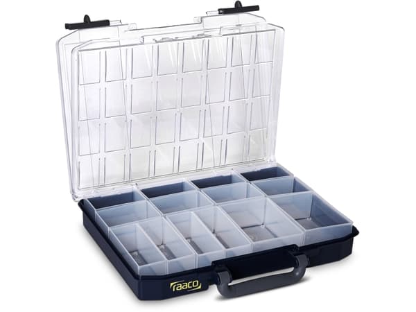 raaco CarryLite 55 4x8-0/DLU, Blå, Polykarbonat, Polypropylen (PP), 337 mm, 278 mm, 58 mm, 806 g