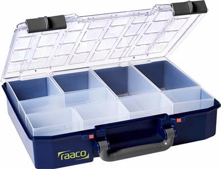 raaco CarryLite 80 4x8-9, Blå, Polykarbonat (PC), Polypropylen (PP), 337 mm, 278 mm, 79 mm, 987 g