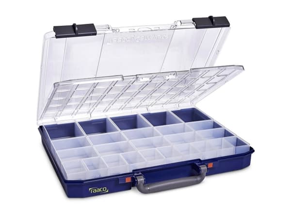 raaco CarryLite 55 5x10-25/DLU, Blå, Polykarbonat, Polypropylen (PP), 413 mm, 330 mm, 58 mm, 1,72 kg
