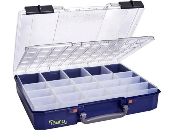 raaco CarryLite 80 5x10-20/DLU, Blå, Polykarbonat, Polypropylen (PP), 413 mm, 330 mm, 82 mm, 1,97 kg