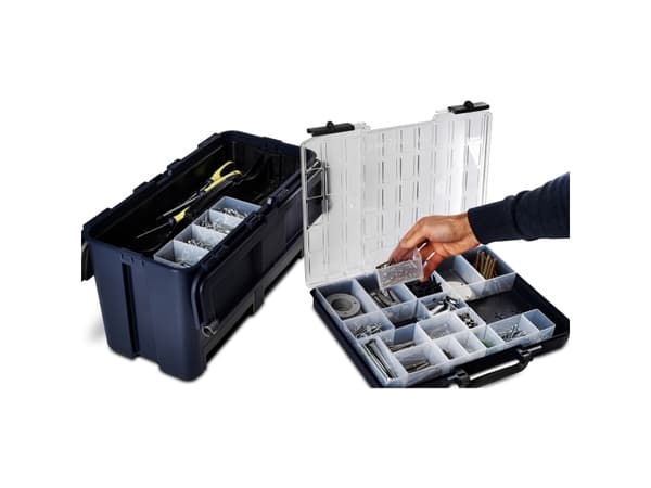 raaco CarryLite 80 5x10-20/DLU, Blå, Polykarbonat, Polypropylen (PP), 413 mm, 330 mm, 82 mm, 1,97 kg