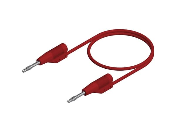 SKS Hirschmann MVL F 2/50 Prøveledning Lamelstik 2 mm Lamelstik 2 mm 0.50 m Rød 1 stk