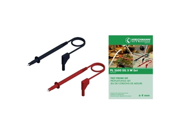 SKS Hirschmann PL 2600 SIL S W SET Säkerhetsprovledningssats [4 mm kontakt - 4 mm kontakt] 1,00 m Röd, svart 1 st