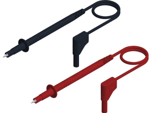 SKS Hirschmann PL 2600 SIL S W SET Säkerhetsprovledningssats [4 mm kontakt - 4 mm kontakt] 1,00 m Röd, svart 1 st