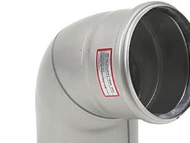 Blücher bøjn.68gr.110 mm RF - m/o-Ring Rustf. AISI 304.Alm RF stål