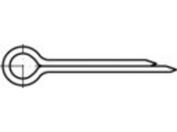 TOOLCRAFT DIN 94 A 4 splinter mål: 10 x 90 (25 stk.) 90 mm 25 stk