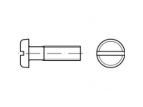 TOOLCRAFT TO-5360829 Skruer med fladt hoved M6 50 mm Kærv Rustfrit stål A4 50 stk