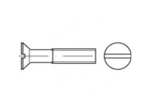 TOOLCRAFT TO-5361369 Undersænkede skruer M2 12 mm Kærv Rustfrit stål A4 1000 stk