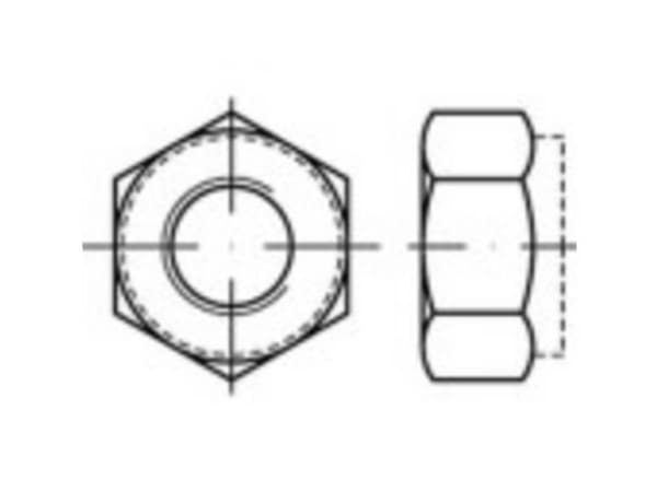 TOOLCRAFT TO-5374713 Sekskantmøtrikker M12 Rustfrit stål A4 50 stk