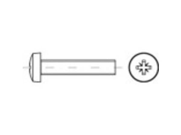 TOOLCRAFT TO-5375139 Linsskruvar M8 30 mm Philips ISO 7045 Rostfritt stål A2 100 st