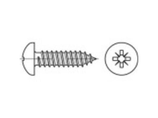 TOOLCRAFT TO-5377359 Lenticularskruvar 25 mm Philips ISO 7049 rostfritt stål A4 250 st