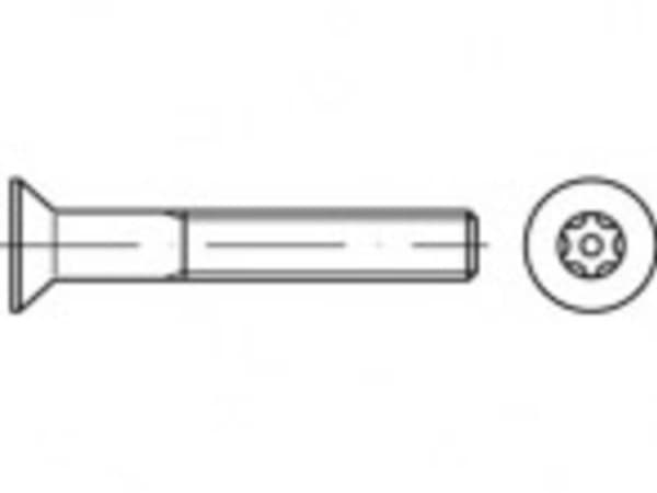 TOOLCRAFT TO-5380326 Sikkerhedsskruer M8 16 mm Invendig sekskant 88117 Rustfrit stål A2 100 stk