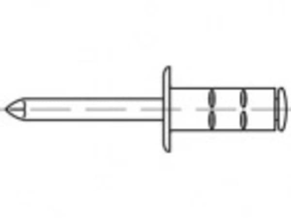 TOOLCRAFT TO-5380575 Blindnitter 4.8 mm Rustfrit stål 500 stk