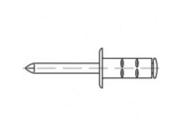 TOOLCRAFT TO-5380578 Blindnitter 4.8 mm Rustfrit stål 500 stk
