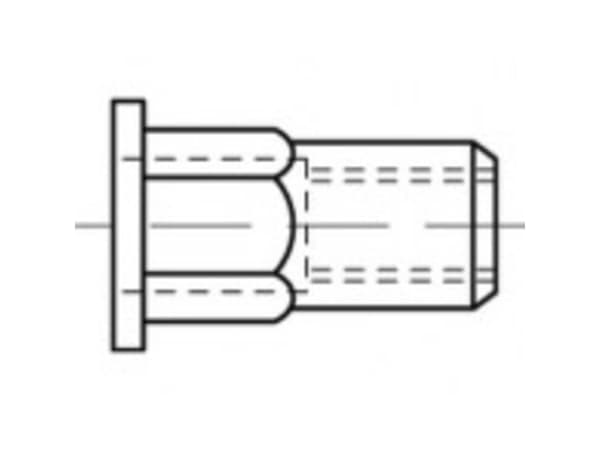 TOOLCRAFT TO-5380584 Blindnittemøtrik M5 Rustfrit stål 500 stk