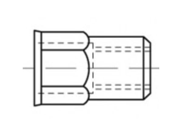 TOOLCRAFT TO-5380599 Blindnittemøtrik M5 Rustfrit stål 500 stk