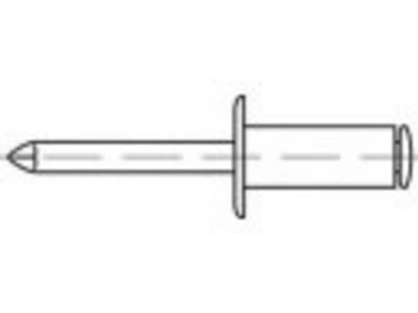 TOOLCRAFT TO-5381145 Blindnitter 6 mm Rustfrit stål 200 stk