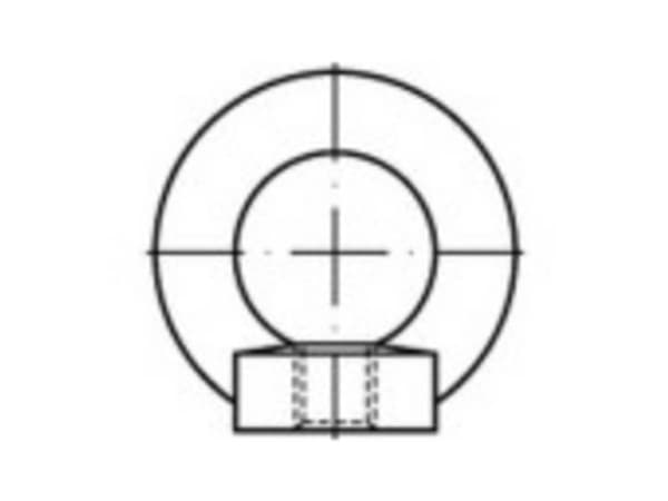 TOOLCRAFT TO-5381595 Ringmøtrikker M16 DIN 582 Stål Varmegalvaniseret 10 stk