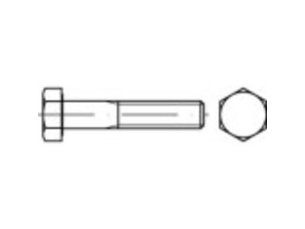 TOOLCRAFT TO-5384130 Sexkantsskruvar M42 180 mm Sexkantsuttag DIN 960 1 st