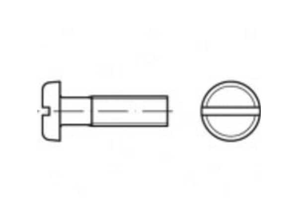 TOOLCRAFT TO-5391240 Flade rundhovedskruer M6 50 mm Kærv Stål Galvaniseret 200 stk