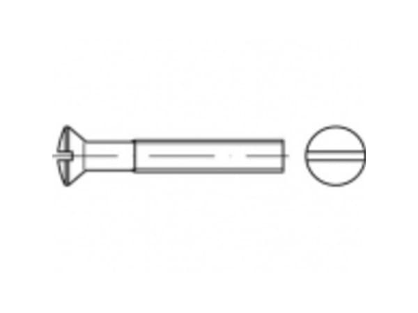 TOOLCRAFT TO-5392755 Undersænkede linseskruer M10 50 mm Kærv Stål Galvaniseret 100 stk