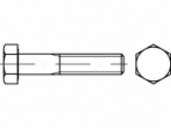 TOOLCRAFT TO-5395578 Sekskantsskrue M6 100 mm Udvendig sekskant Stål Galvaniseret 100 stk