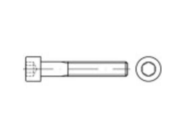 TOOLCRAFT TO-5425989 Sylinteriruuvit M12 22 mm kuusiokoloruuvit ISO 4762 100 kpl