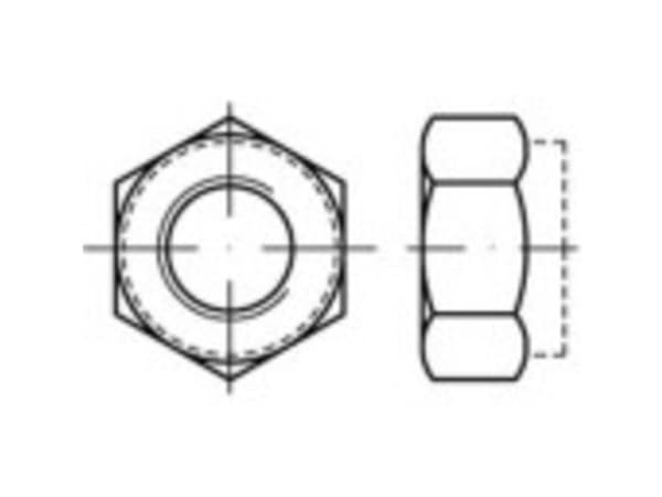 TOOLCRAFT TO-5430144 Sekskantmøtrikker M24 DIN 6925 Stål Galvaniseret 25 stk