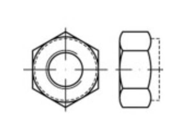 TOOLCRAFT TO-5430240 Sekskantmøtrikker M6 Stål Galvaniseret 100 stk