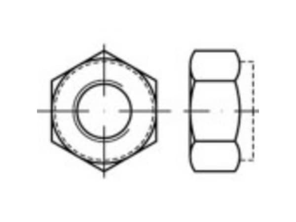 TOOLCRAFT TO-5430246 Sekskantmøtrikker M10 ISO 7040 Stål Galvaniseret 100 stk