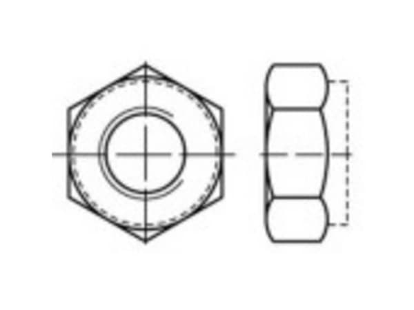 TOOLCRAFT TO-5430333 Sekskantmøtrikker M18 Stål Galvaniseret 50 stk
