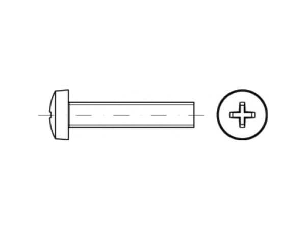 TOOLCRAFT TO-5430690 Linfreskruvar M5 6 mm Philips ISO 7045 Stål Galvaniserat 2000 st