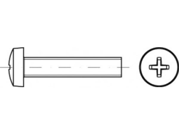 TOOLCRAFT TO-5430690 Linfreskruvar M5 6 mm Philips ISO 7045 Stål Galvaniserat 2000 st