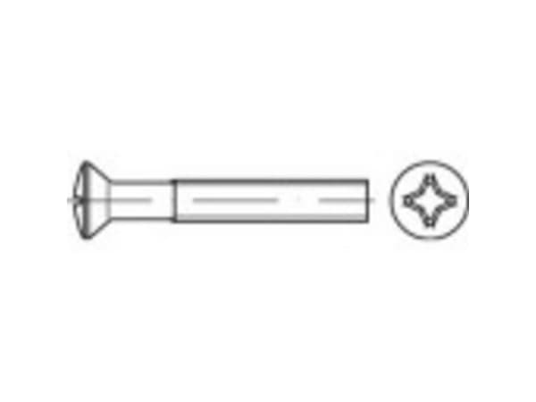 TOOLCRAFT TO-5431932 Senkkaruuvit M2,5 5 mm Ristikkäisleikkaus Philips ISO 7047 Teräs Sinkitty 2000 kpl