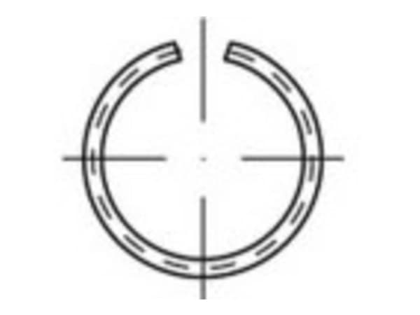 TOOLCRAFT TO-5435397 Låseringe 7 mm DIN 7993 Fjederstål 500 stk