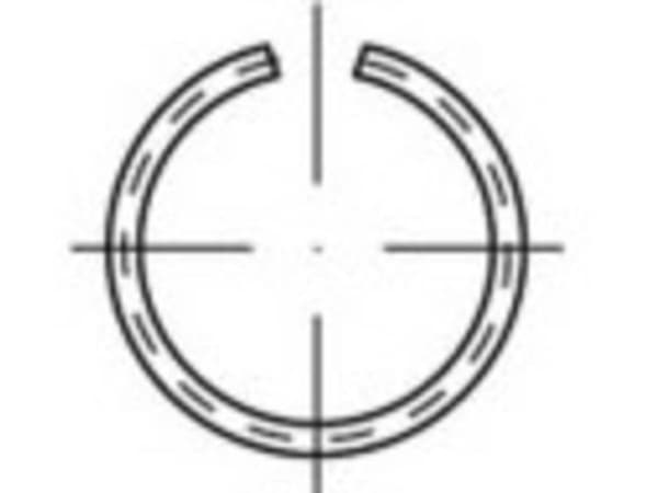 TOOLCRAFT TO-5435400 Låseringe 8 mm DIN 7993 Fjederstål 500 stk