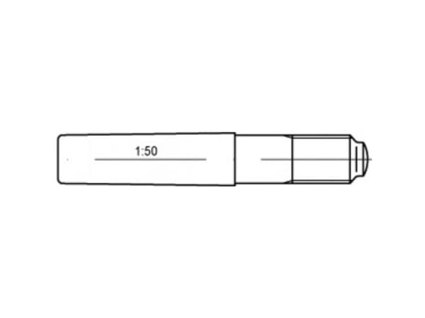 TOOLCRAFT TO-5437053 Konisk spik 8 mm stål 10 st