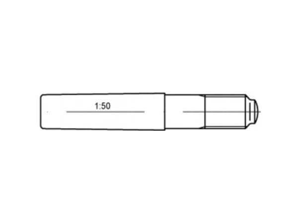 TOOLCRAFT TO-5437119 Konisk spik 14 mm stål 10 st
