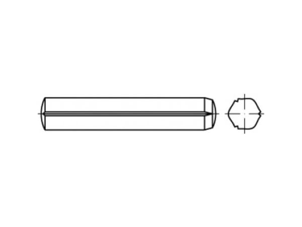TOOLCRAFT TO-5437482 Zylindersøm 4 mm Stål 100 stk