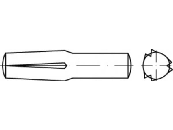 TOOLCRAFT TO-5437932 Stikkærvsøm 8 mm Stål 100 stk