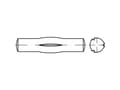 Pikkukuva 2 / 2: TOOLCRAFT TO-5438019 Uritettu kaiverruskynsi 3 mm Teräs 250 kpl