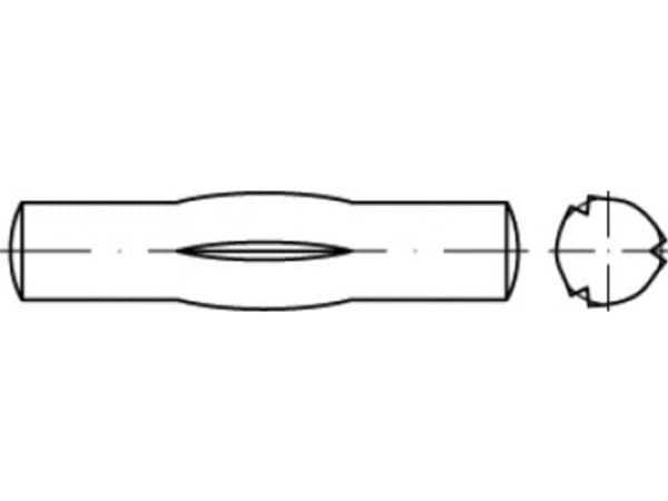 TOOLCRAFT TO-5438097 Uritettu kaiverruskynsi 5 mm Teräs 100 kpl