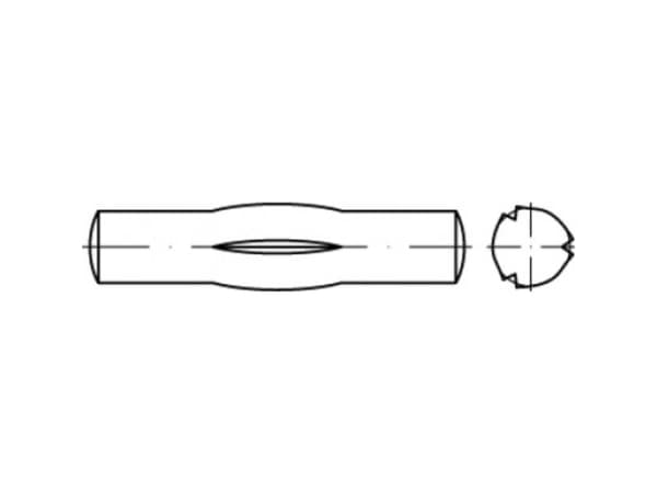 TOOLCRAFT TO-5438160 Rillet kærvsøm 8 mm Stål 100 stk