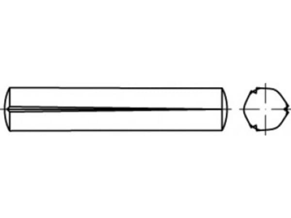 TOOLCRAFT TO-5438331 Konisk spik 4 mm Stål 100 st