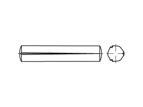TOOLCRAFT TO-5438472 Konisk spik 8 mm Stål 100 st
