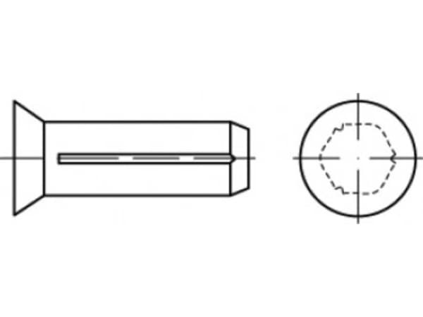 TOOLCRAFT TO-5439174 Skruv med försänkt slits (Ø x L) 2 mm x 10 mm Stål 500 st