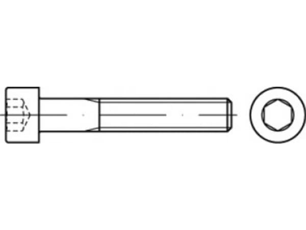 TOOLCRAFT TO-5442108 Cylinderskruer 58 mm 70 mm Indvendig sekskant 83912 Stål A5 25 stk
