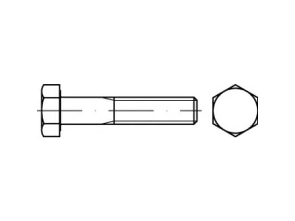 TOOLCRAFT TO-5442810 Sekskantsskrue 50 mm 89 mm Udvendig sekskant 83931 Stål 50 stk