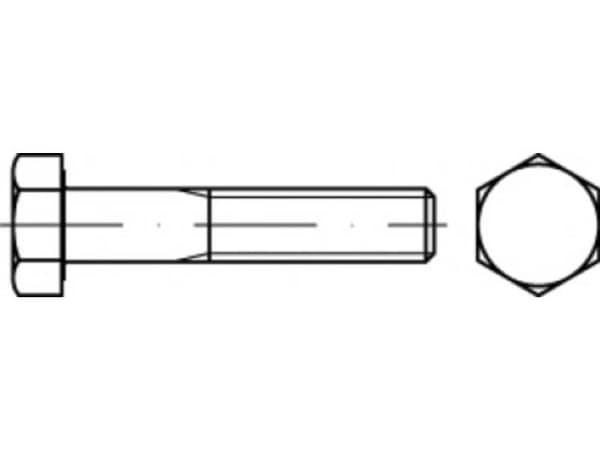 TOOLCRAFT TO-5442915 Sekskantsskrue 25 mm 57 mm Udvendig sekskant 83931 Stål 100 stk