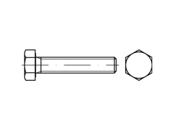 TOOLCRAFT TO-5443266 Sekskantsskrue 44 mm 32 mm Udvendig sekskant 83933 Stål 100 stk